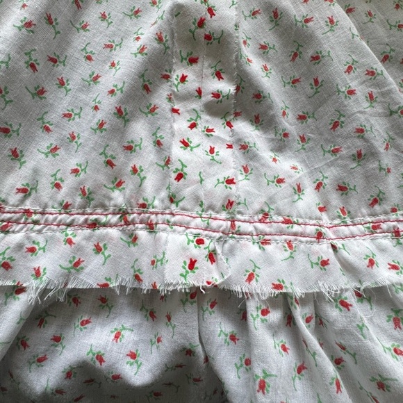 Handmade Vintage Floral Sleeveless Summer Dress with Ruffle Trim Size Small - Picture 6 of 12